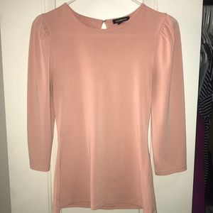 3/4 sleeve puffy shoulder top